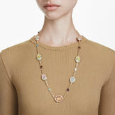 Chroma strandage Octagon cut, Multicolored Gold-tone plated
